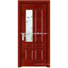 Porte en bois en acier KKD-2076(B) Chine meilleure vente en chambre porte intérieure d’acier